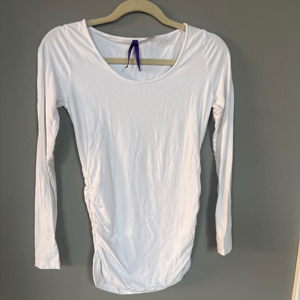 Seraphine White maternity long sleeve top XS